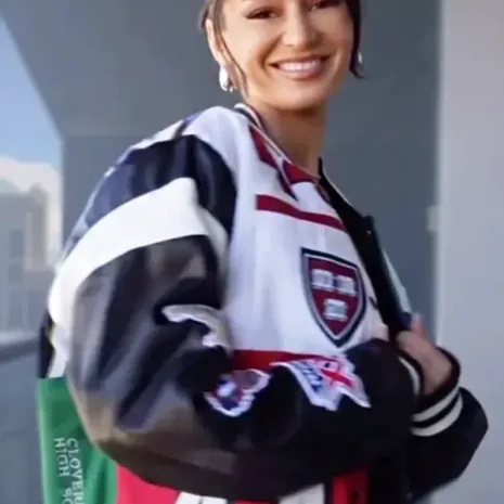 49ers Kristin Juszczyk Super Bowl LVIII Bomber Jacket1 49ers Kristin Juszczyk Super Bowl LVIII Bomber Jacket