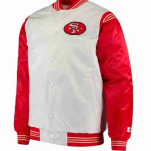 49ers San Francisco Red and White Varsity Jacket