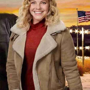 A Veteran’s Christmas Grace Garland Brown Shearling Jacket