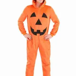 Adult Orange Pumpkin Jumpsuit