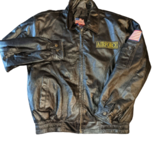 Air Force Vintage Black Leather Jacket