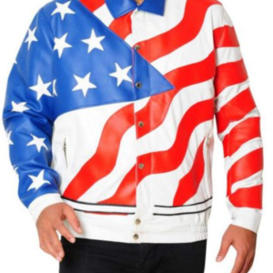 American Flag Vanilla Ice Leather Jacket