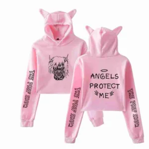 Angels Protect Me Pink Crop Top