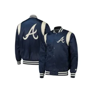 ATLANTA BRAVES SATIN BLUE JACKET