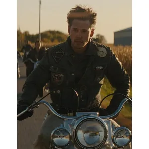 Austin Butler The Bikeriders 2023 Leather Vest