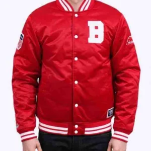 BBC Bomber Red Satin Jacket