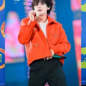 BTS Nuna V Taehyung Red Jacket