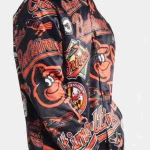 Baltimore Orioles All Over Print Satin Jacket