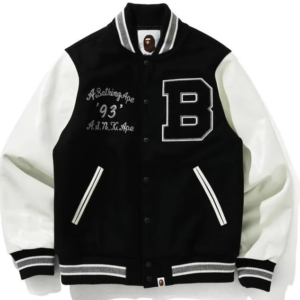 Bape Varsity Black & White Jacket