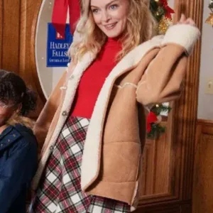 Best Christmas Ever 2023 Heather Graham Leather Jacket