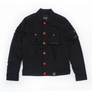 Black “Fall Back” Denim Jacket