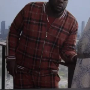 Bookie Omar Dorsey Red Plaid Tracksuit
