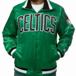 Boston Celtics Green Varsity Satin Jacket