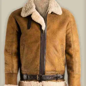 Bradpit Men Brown Aviator Jacket