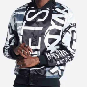 Brooklyn Nets Mash Up Satin Jacket