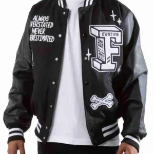 Men Black Varsity Jacket