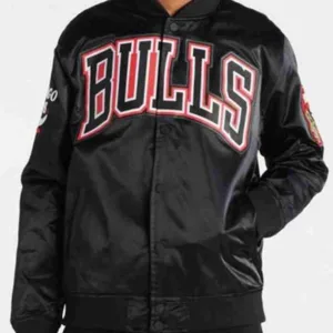 Chicago Bulls Big Logo Satin Jacket
