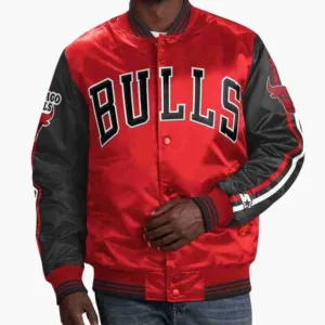 Chicago Bulls NBA Varsity Satin Jacket