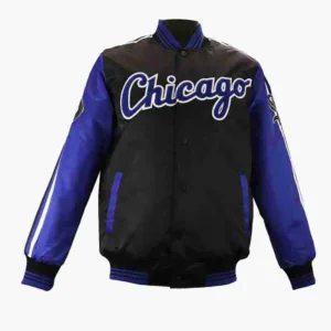 Chicago White Sox Varsity Satin Black Jacket