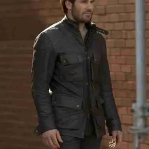 Clive Standen Taken Black Leather Jacket