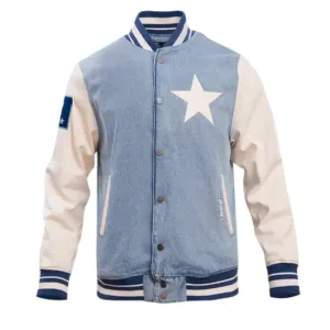 Dallas Cowboys Denim Varsity Blues Varsity Jacket
