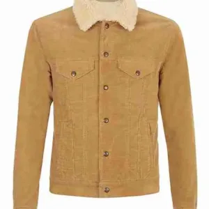 David Beckham Corduroy Shearling Jacket