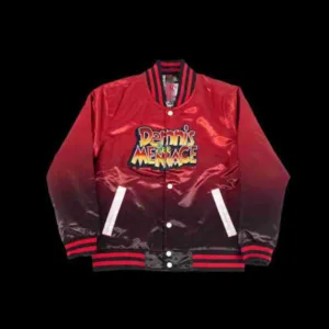 Dennis The Menace Red Gradient Satin Jacket