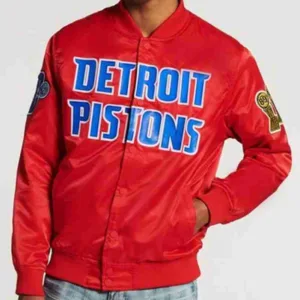 Detroit Pistons Big Logo Satin Jacket