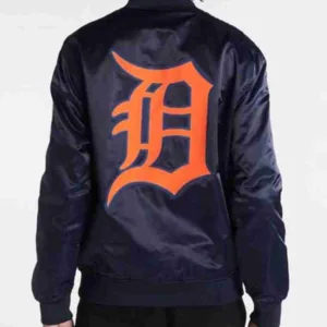 Detroit Tigers Big Logo Satin Jacket