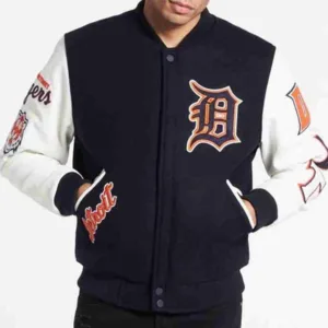 Detroit Tigers Logo Varsity Jacket