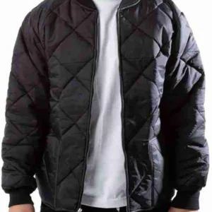 Diamond Nylon Quilted Flight Jacket