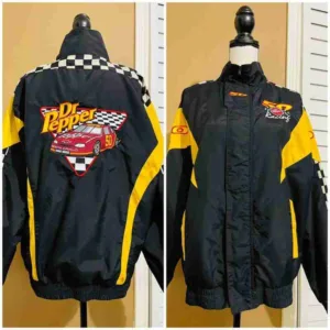 Dr Pepper Vintage 90s Racing Checkered Jacket