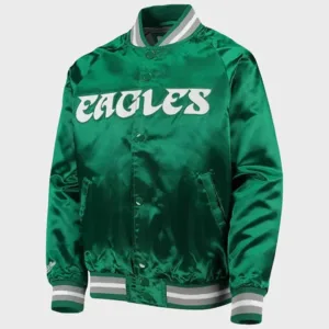 Eagles Kelly Green Satin Jacket