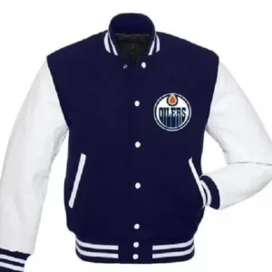 Edmonton Oilers Letterman Blue Jacket