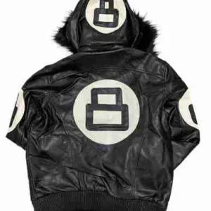 Eight Ball Faux Leather Bomber Jacket