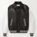Embellished Leather Bomber Jacket
