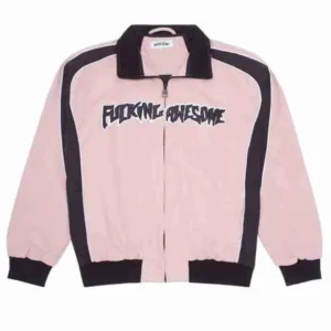 Fucking Awesome Varsity Pink and Black Cotton Jacket