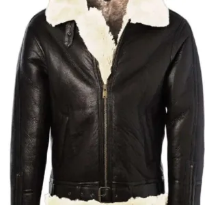Fur Aviator Pilot Bomber Jacket