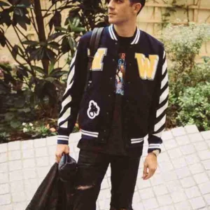 G-EAZY Black and White Varsity Jacket