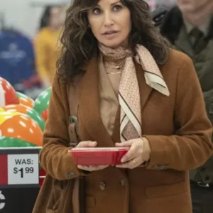 Gina Gershon Thanksgiving Brown Coat