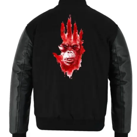 Godzilla x Kong The New Empire Black Wool jacket1 Godzilla x Kong The New Empire Black Wool jacket