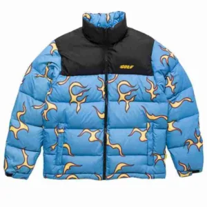 Golf Wang Flame Fire Puffer Jacket