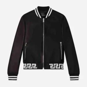 Greca Nappa Leather Bomber Jacket