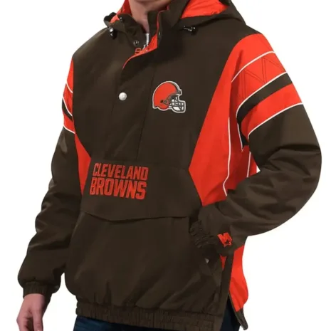 Home Team Cleveland Browns Half-Zip Hoodie Jacket