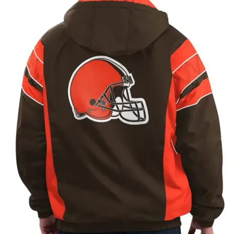 Home Team Cleveland Browns Half-Zip Hoodie Jacket2 Home Team Cleveland Browns Half-Zip Hoodie Jacket