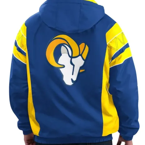 Home Team LA Rams Half-Zip Hoodie Jacket1 Home Team LA Rams Half-Zip Hoodie Jacket