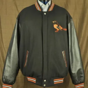 Jeff Hamilton Baltimore Orioles Black Varsity Jacket