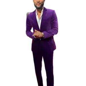 John Legend The Voice S24 Velvet Suit