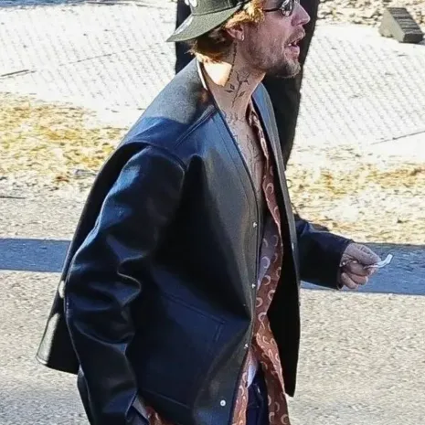 Justin Bieber Super Bowl Black Jacket1 Justin Bieber Super Bowl Black Jacket