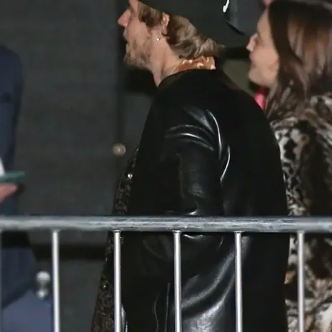 Justin Bieber Super Bowl Black Jacket4 Justin Bieber Super Bowl Black Jacket